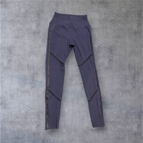 ALO leggings blue with mesh-28 “ inseam. - Picture 1 of 3